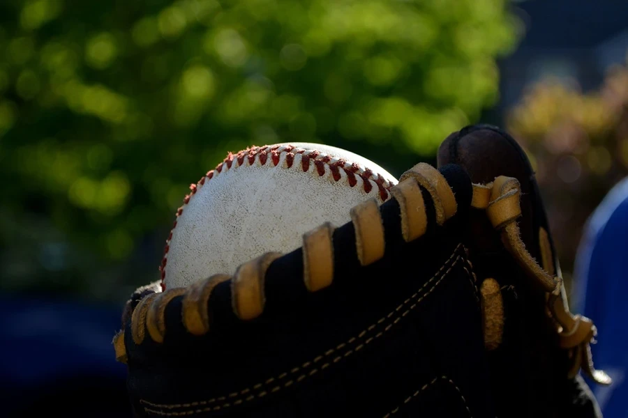 ball, glove, baseball