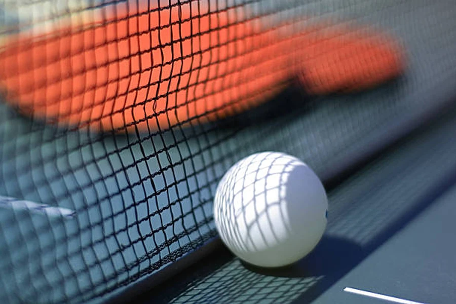 Bola de tênis de mesa ITTF 3 estrelas com raquetes laranja para áreas externas