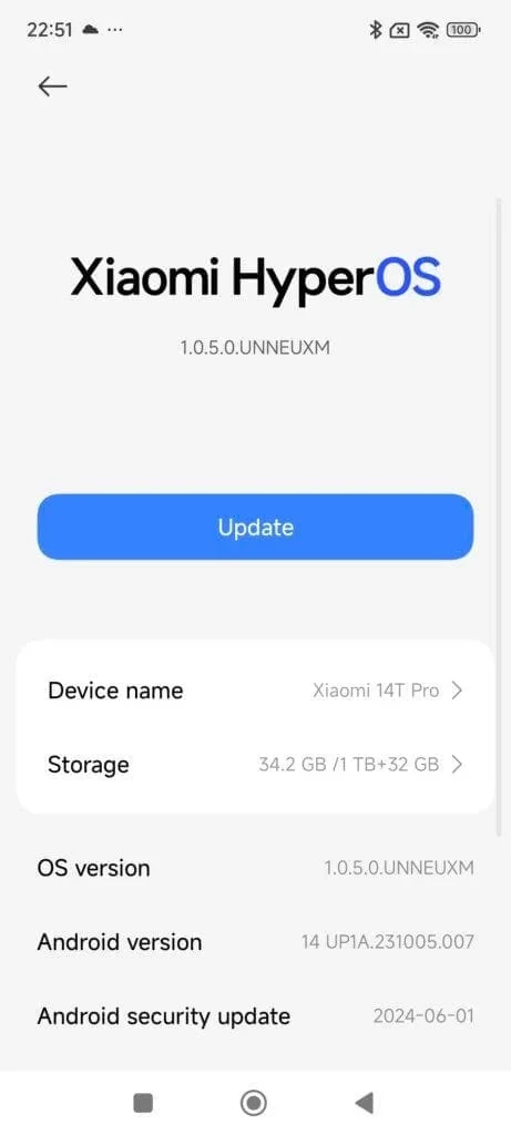 Xiaomi 14T Pro ソフトウェア9