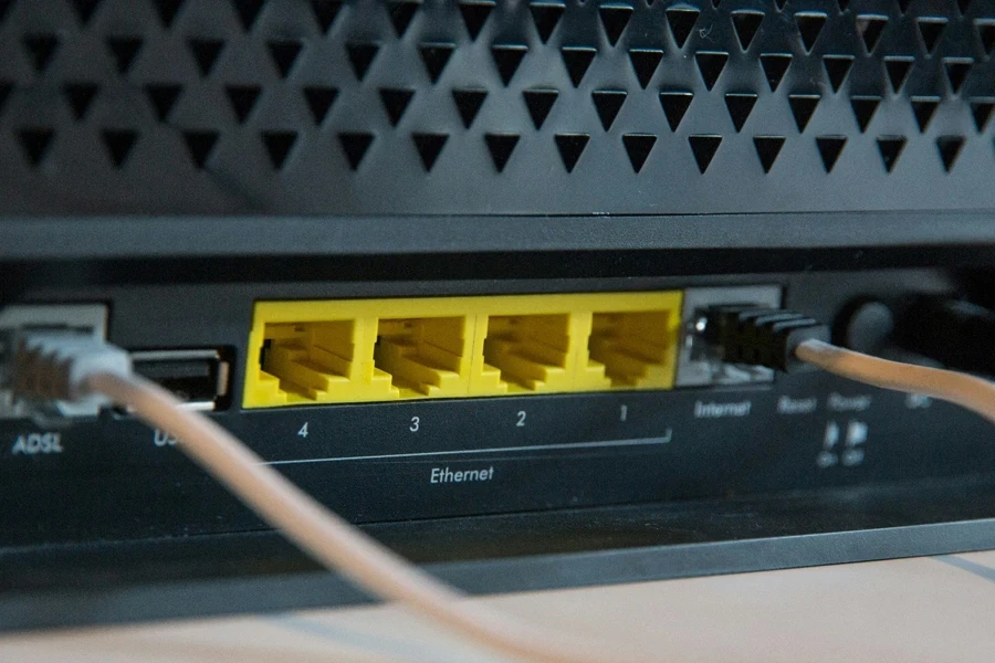 A close-up of a modem