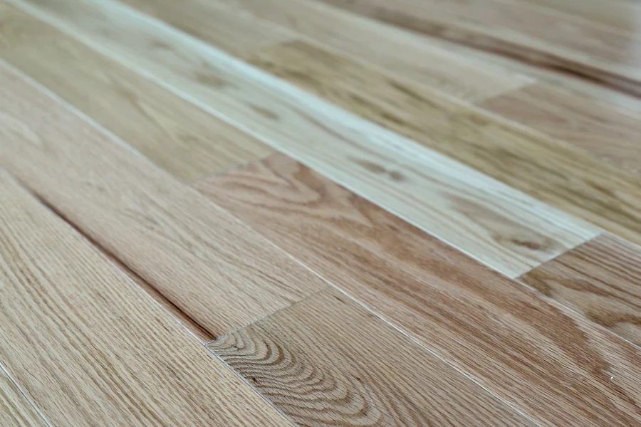 Engineered hardwood flooring featuring light wood