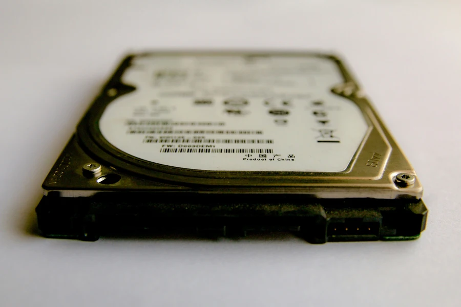 External hard drive without cover