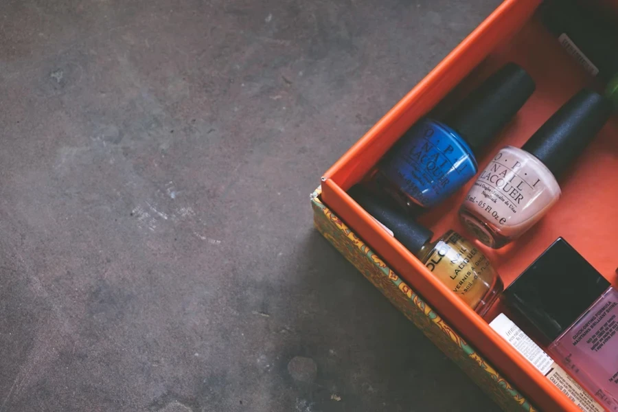 Small box with limited edition nail polish formula inside