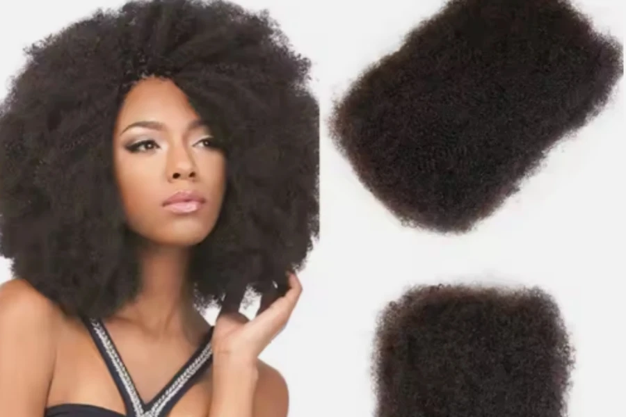 Qualidade superior para mulheres negras – Pacotes de cabelo brasileiro afro crespo remy de 10 polegadas