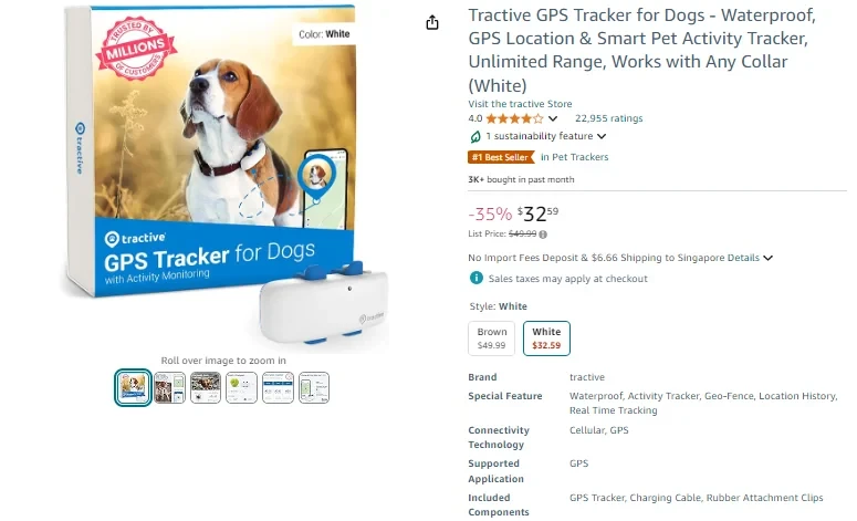 Rastreador GPS Tractive para perros: resistente al agua y con seguimiento GPS en tiempo real