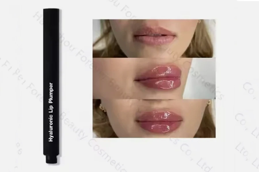 Tendencia Plump Lip Booster Aumenta el volumen de tus labios Brillo voluminizador de labios con ácido hialurónico Marca privada