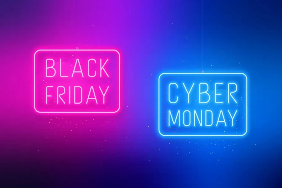 Placa de Black Friday Cyber ​​Monday