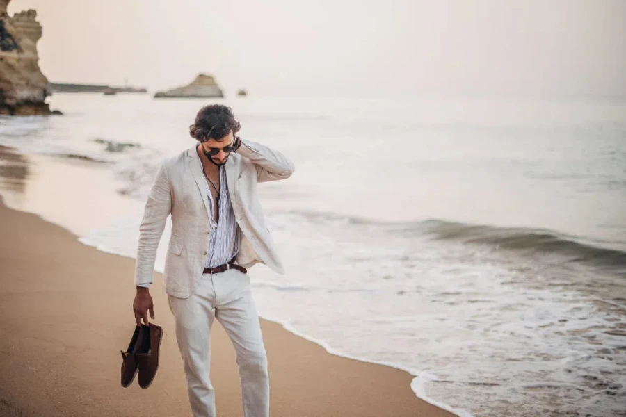 Man wearing a typical Italian Riviera style blazer