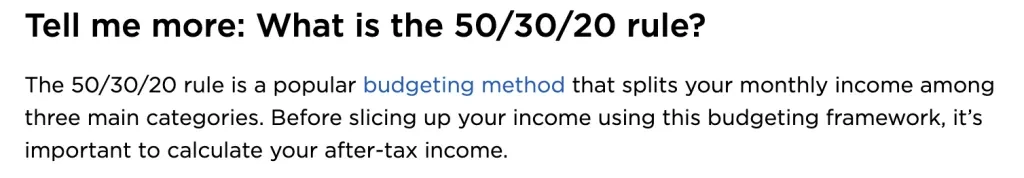 nerdwallets information about the 50 30 20 rule