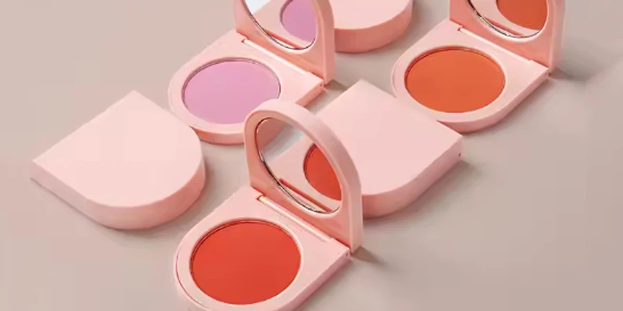 2024 Grosir Vegan Skin Ph Cheek Tint Make up High Pigment Press Compact Pink Blusher Sweat Proof Color Changing Blush Powder