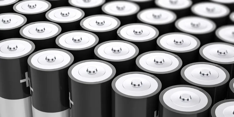 Hintergrund aus AA-Batterien