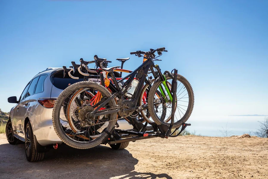 Bicycles Mounted on a Car