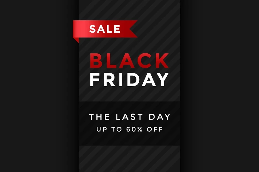 Teaser email Black Friday dengan desain minimalis