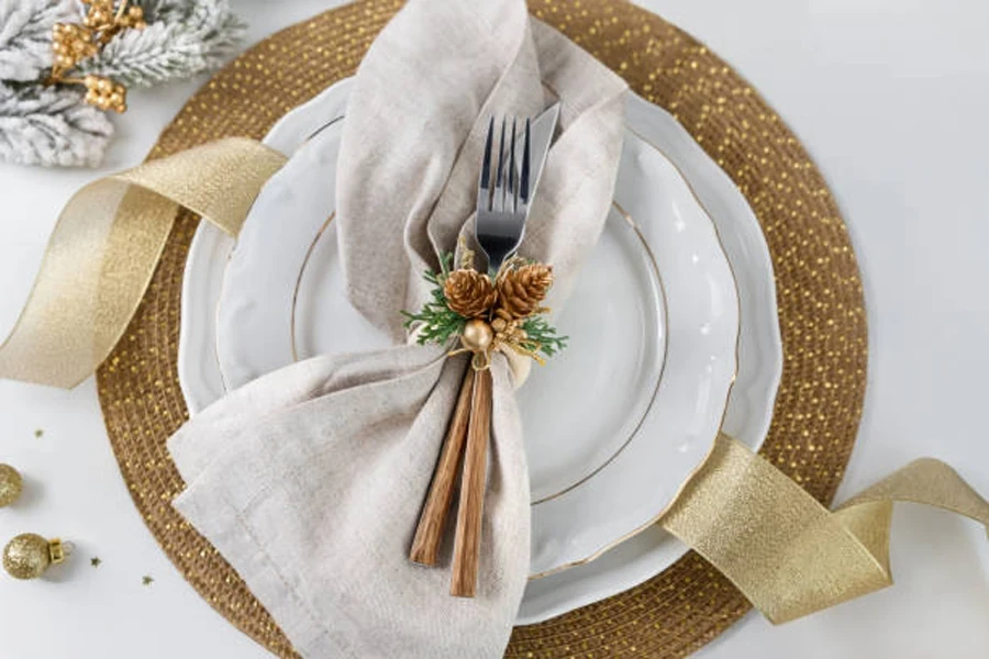 Gold Christmas Table Decoration