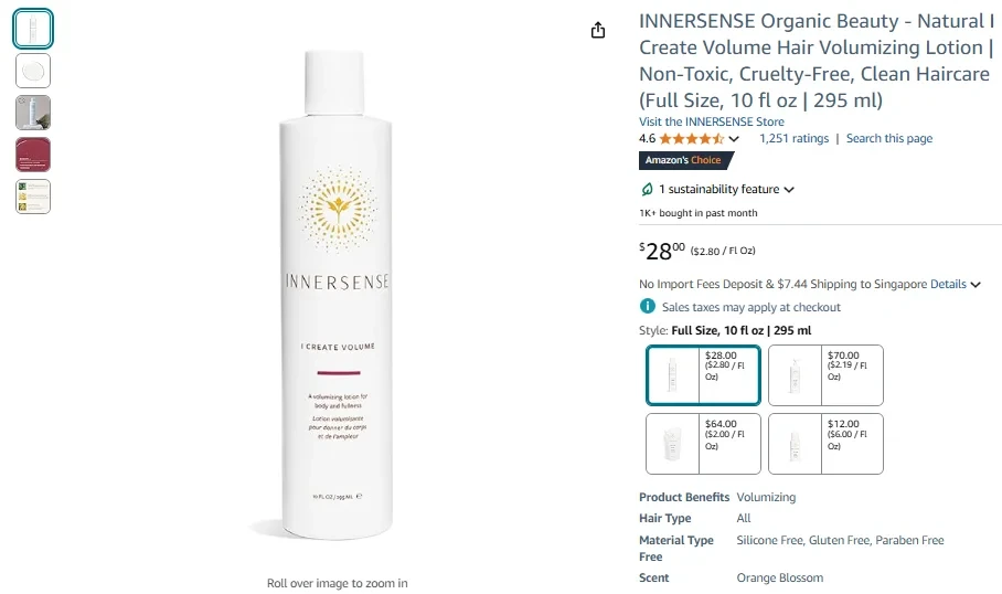 INNERSENSE Belleza Orgánica - Natural Creo Volumen