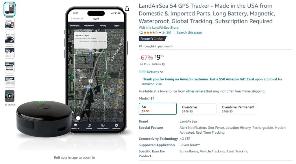 LandAirSea 54 GPS Tracker