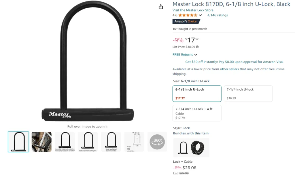 Serrure Master Lock 8170D