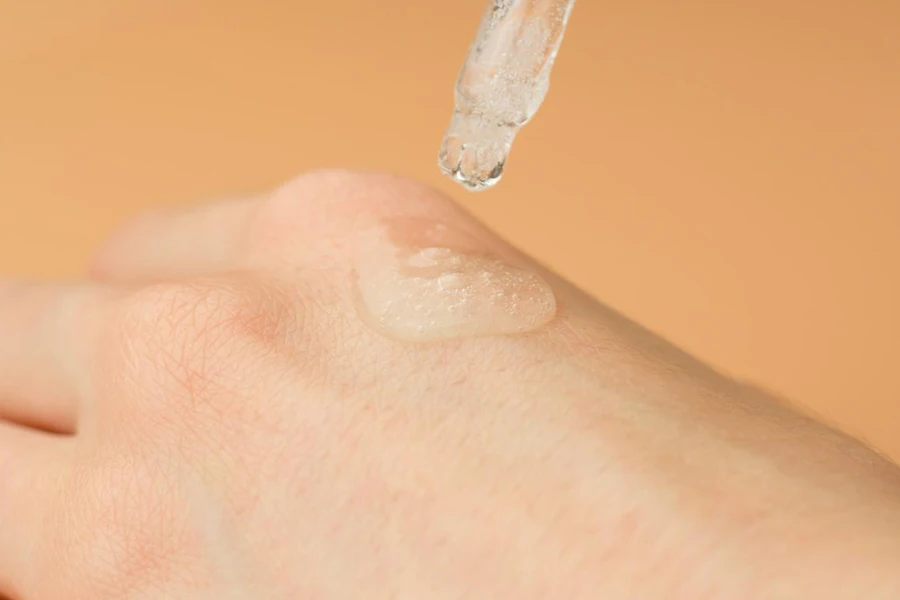 Transparent Gel on a Female Hand