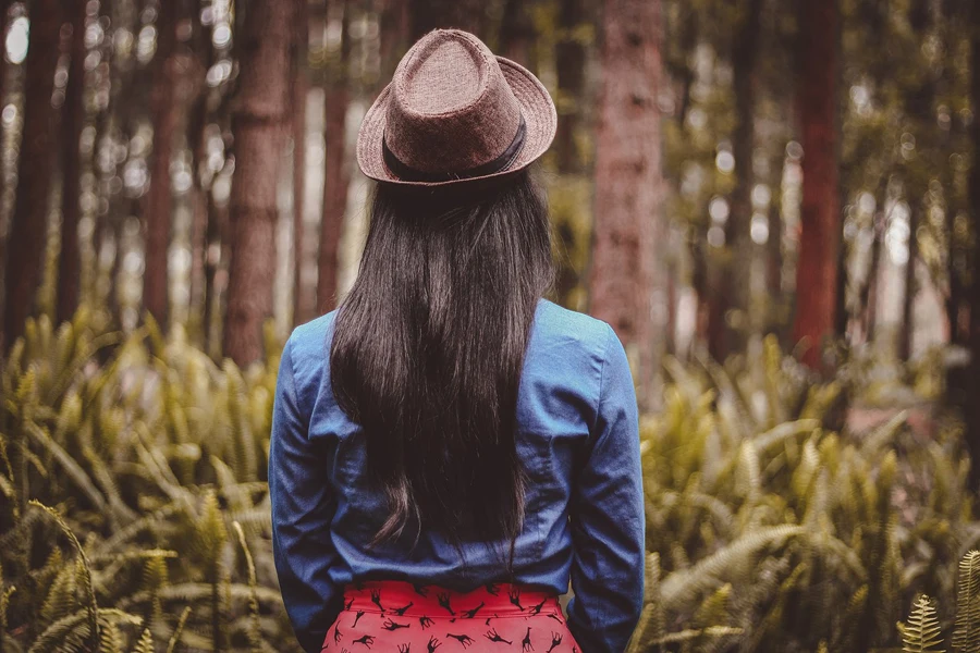 fashion, forest, girl