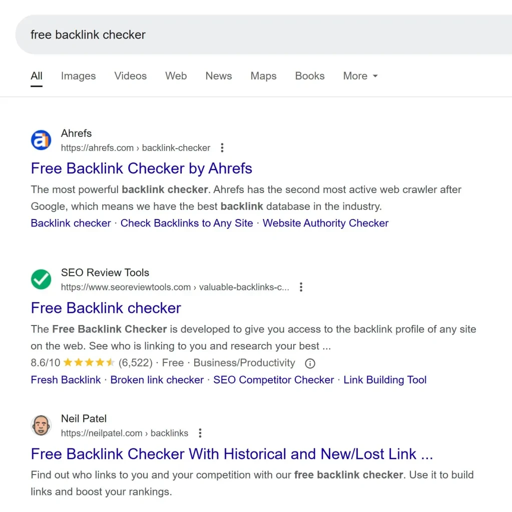 kostenloser Backlink Checker