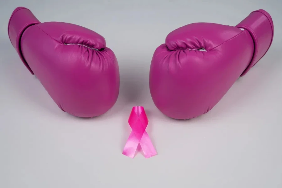 Pink boxing gloves