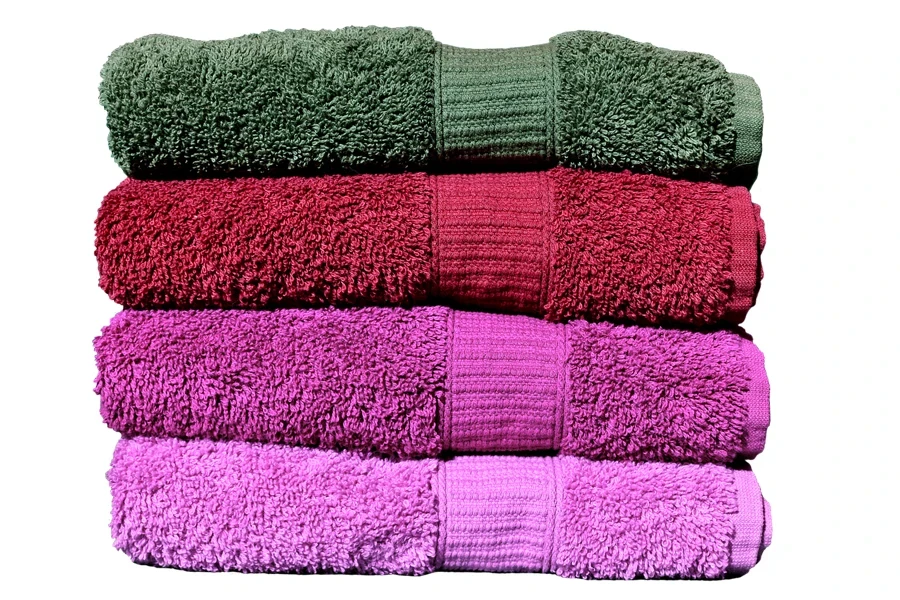 towels, pink, red