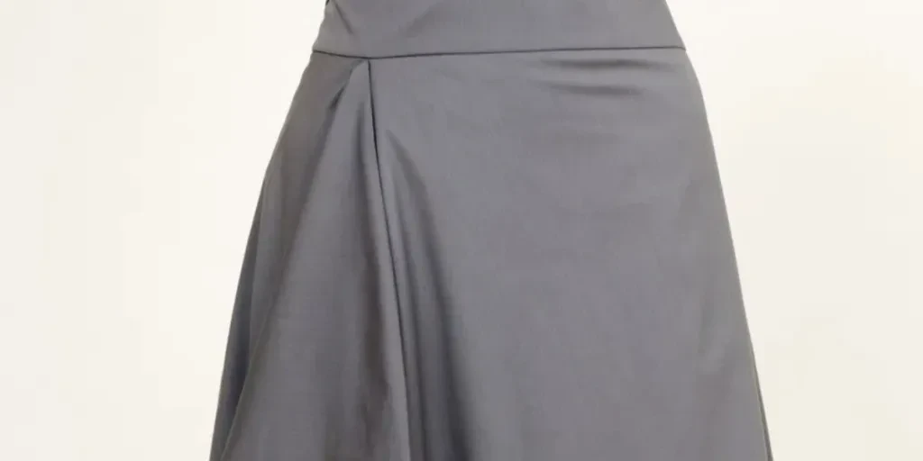 Closeup shot of woman wearing trendy fashion skirt