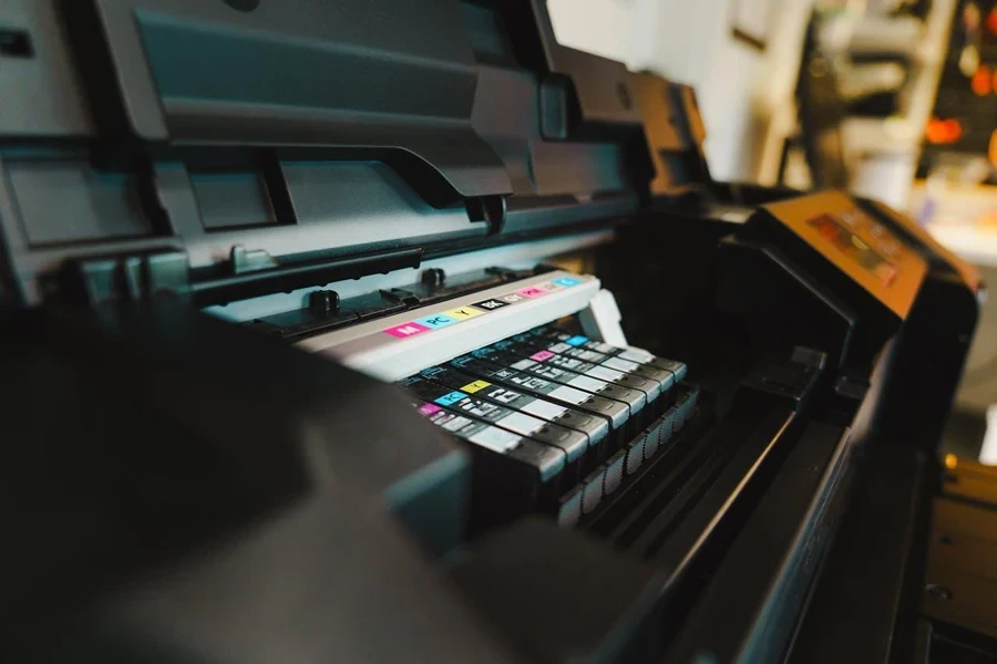 Inkjet card printers utilize cartridges instead of traditional printing ribbons