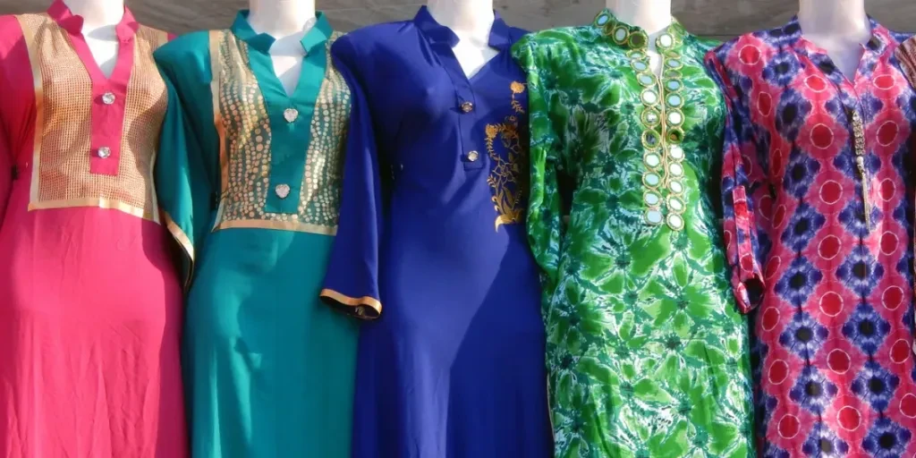 Mannequins,dressed in indian salwar kameez