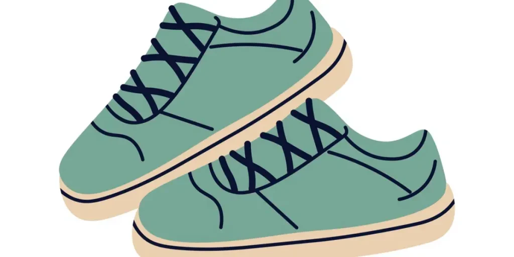 Modern green sneakers