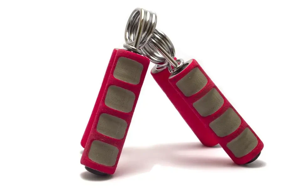 Pair of red hand grippers