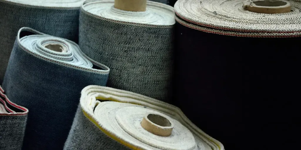 Rolls of selvedge denim