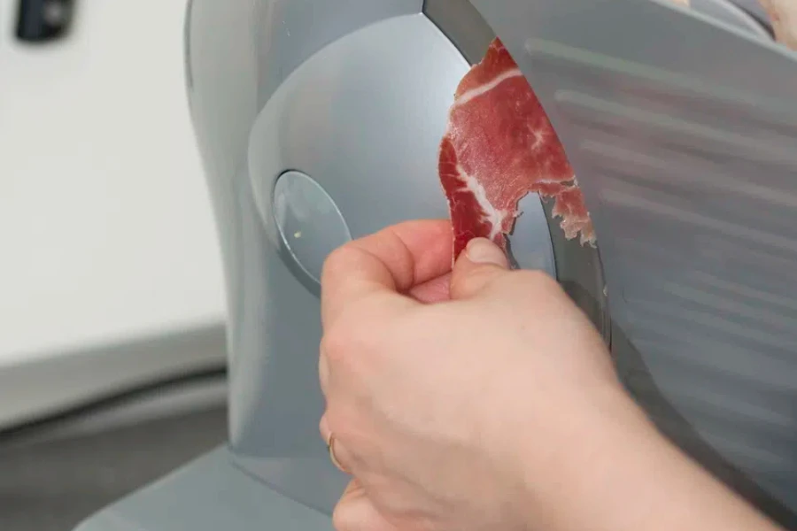 Slicer and italian Parma ham