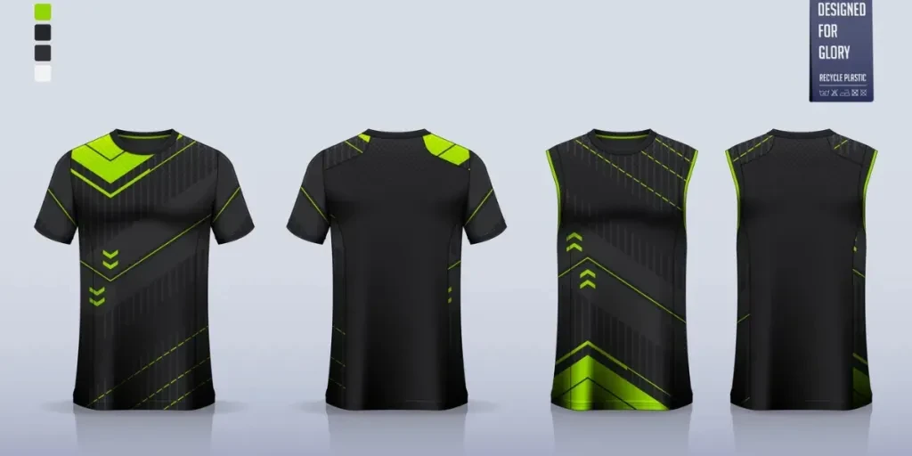 T-shirt mockup or sport shirt template design for soccer jersey or football kit