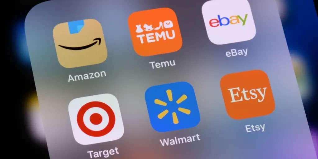 Temu among other e-commerce platform