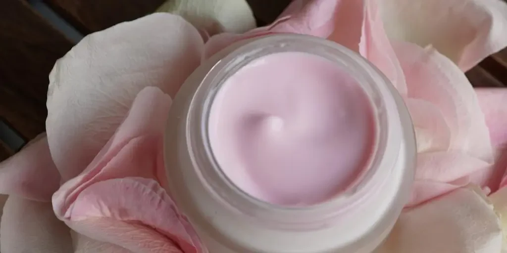 cosmétiques, crème, roses