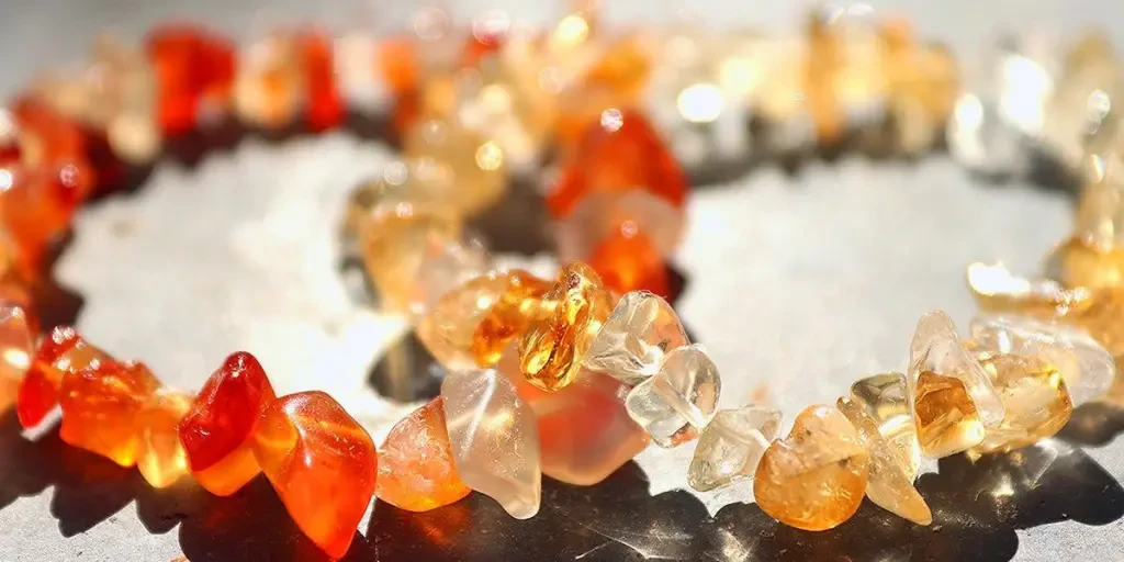 gems, carnelian, citrin