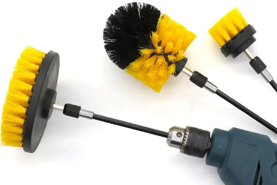 4pcs Car Drill Cleaning Brush Kit