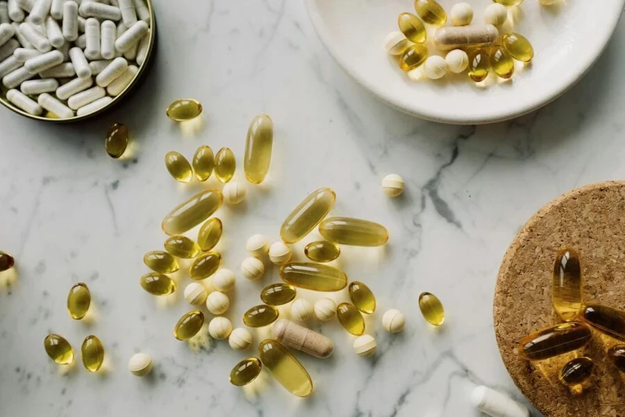 Assortment of medicines on a table