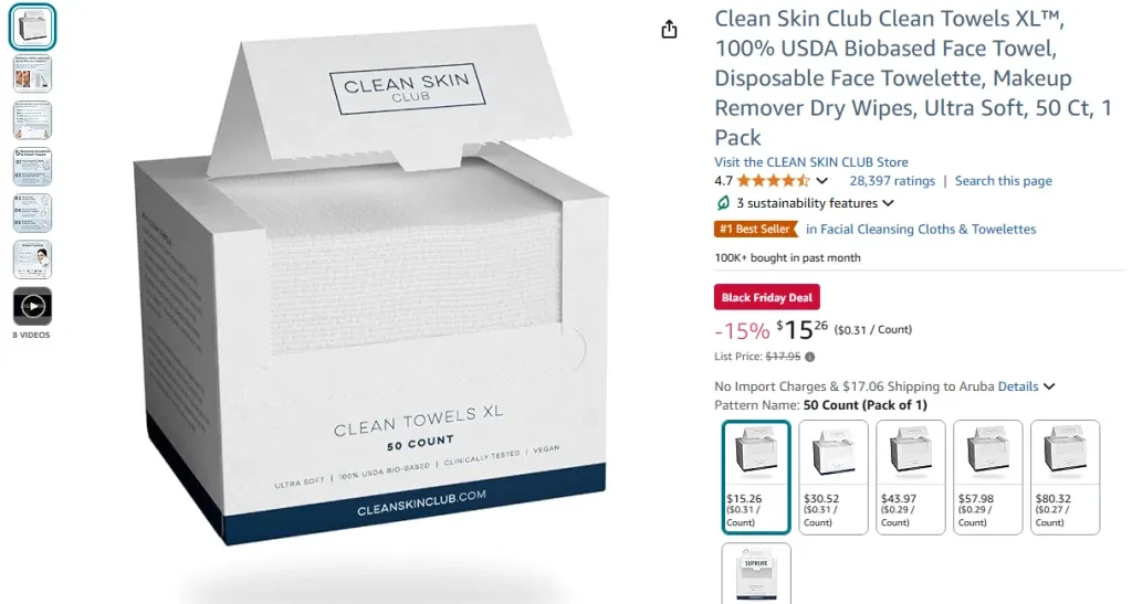 Clean Skin Club Clean Towels XL