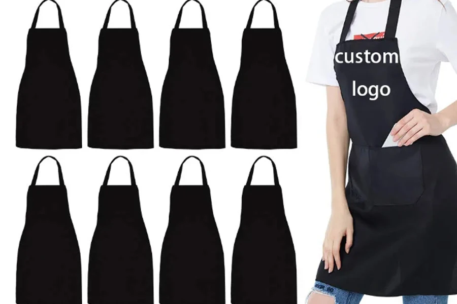 Custom Logo Apron for Beauty Salons, Kitchens, and Barbershops