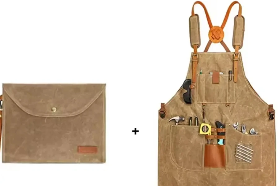 Heavy Duty Waxed Canvas Apron