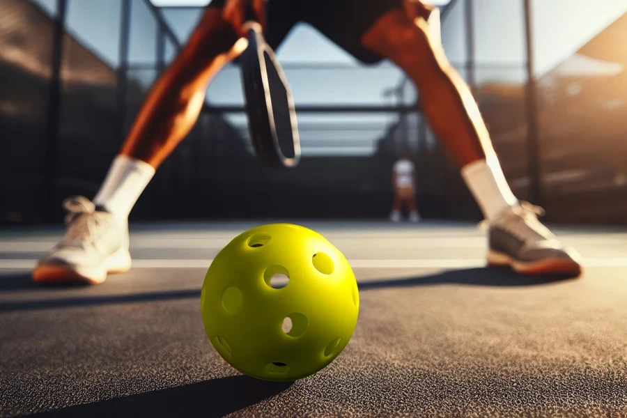 Hollow ball with man behind wearing seamless toe shoes