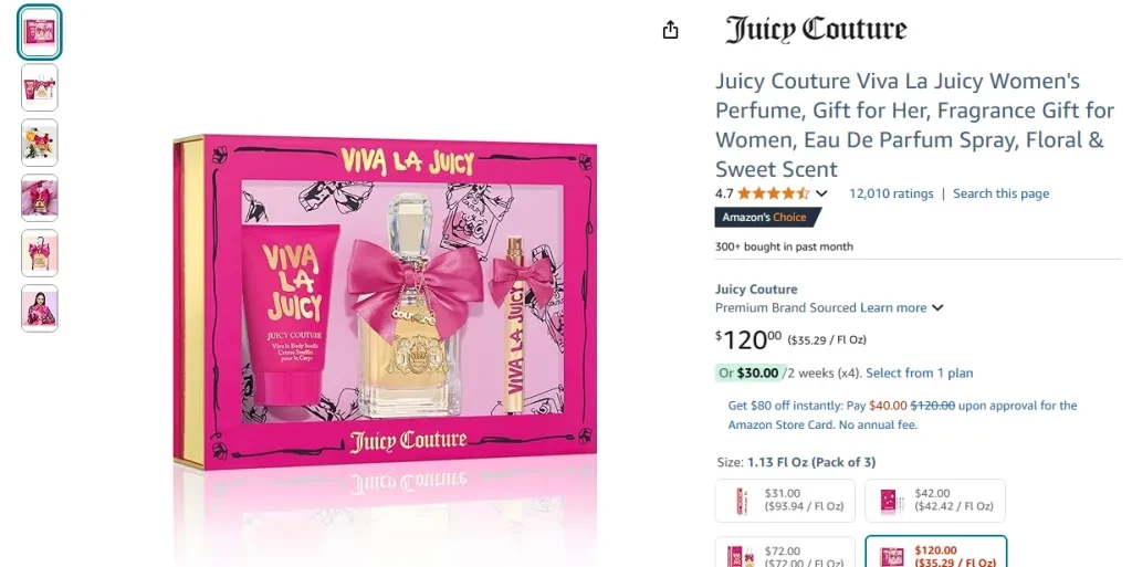 Coffret cadeau de parfum pour femme Juicy Couture Viva La Juicy