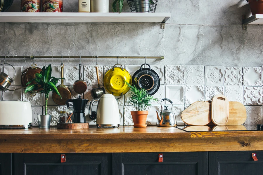 Cuisine décorée avec un style rétro