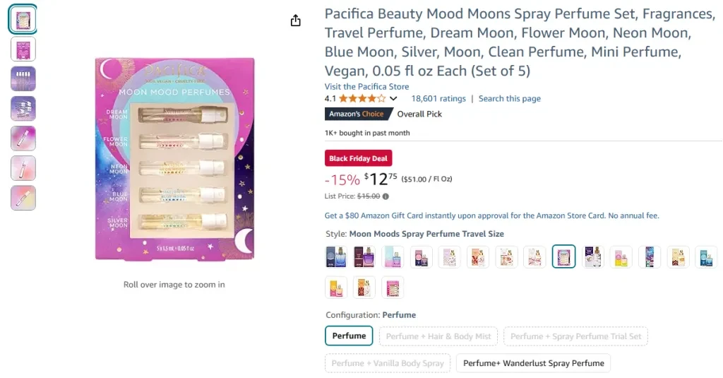 Pacifica Beauty Mood Moons Spray Perfume Set