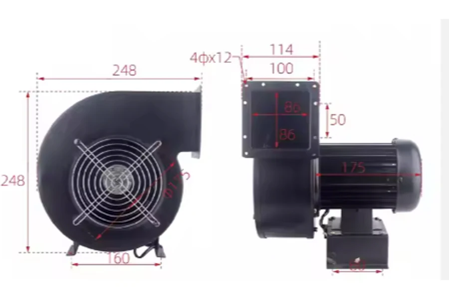 Portable Full Metal High-Temperature Axial Centrifugal Fan