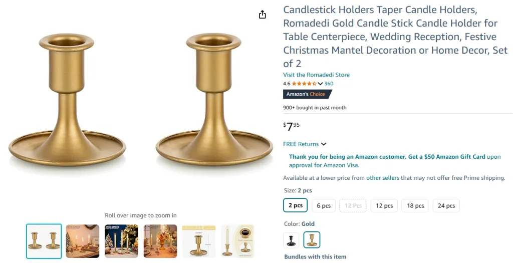 Romadedi Candlestick Holders, Taper Candle Holders