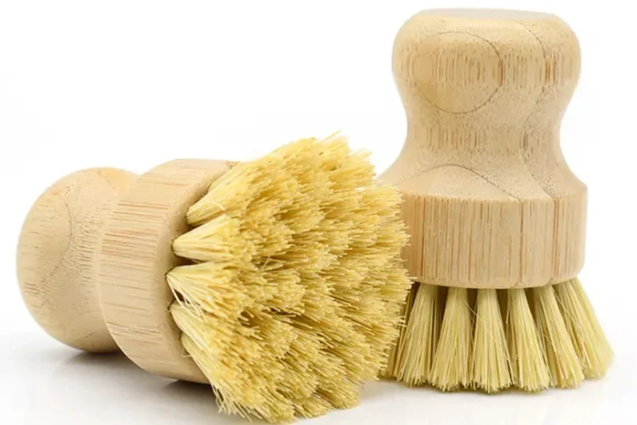 Small Bamboo Dish Scrub Brush