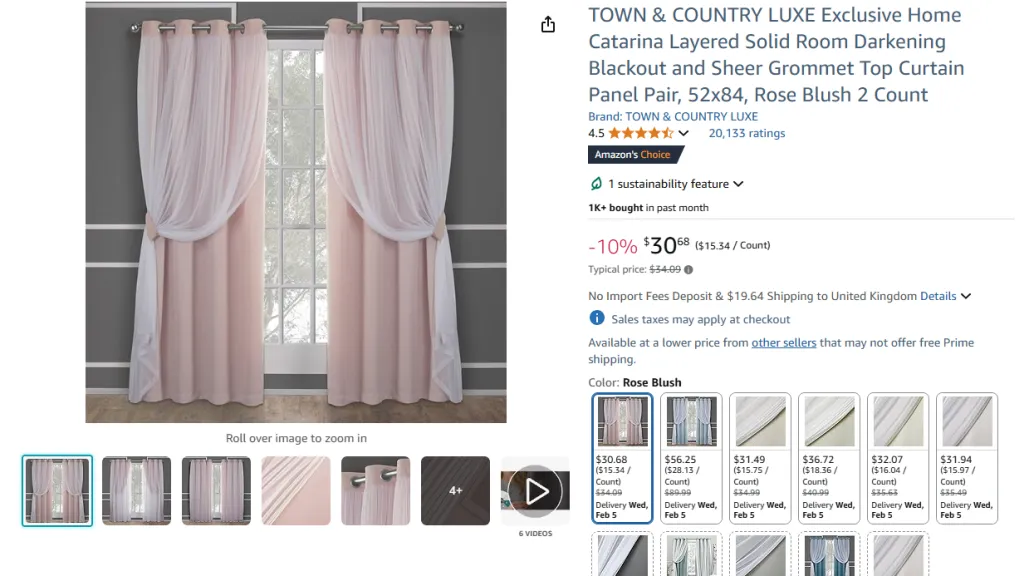 Town & Country Luxe Catarina Layered Curtains